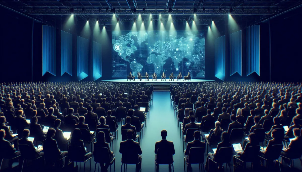 Illustrazione di una platea congressuale