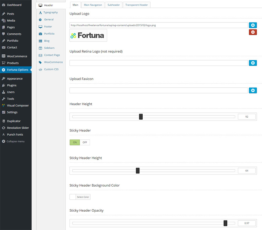 Upload wordpress. Sticky header. WOOCOMMERCE upload files.