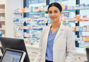 farmacista dietro al manco